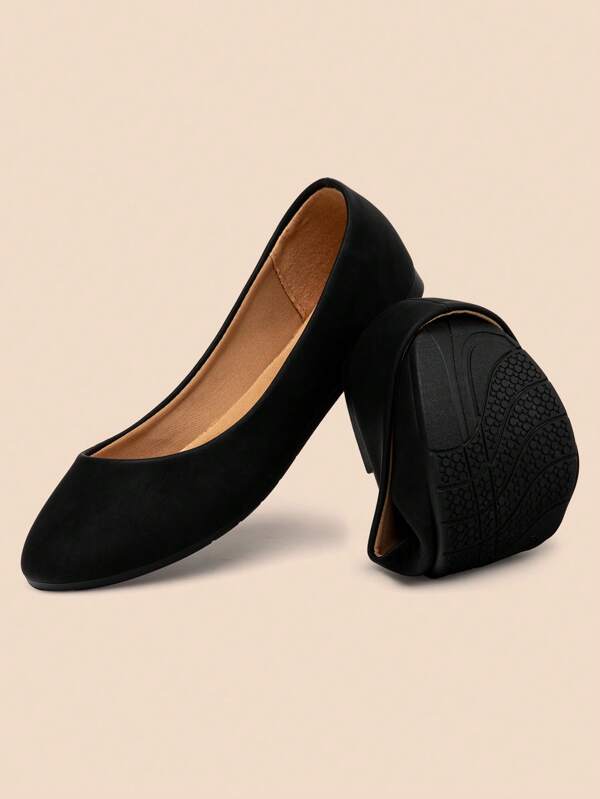 Mishansha Women Comfort Flats Round Toe Ballet Flats Slip On Walking Flat Shoes