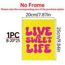 1件裝「Sweet Life」藝術版畫，義大利夏季牆面裝飾，義大利語金句海報，海岸風壁飾，歐風藝術版畫，美學義大利藝術，畫布牆面裝飾畫，臥室客廳走廊裝飾禮物，生日畢業紀念 - 彩色 - 查看 21
