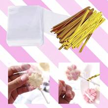 Sets Of Lollipop Cake Pop Maker Tools For Candies Chocolates Cookies Including 100Pcs Cake Pop Sticks 100Pcs Parcel Bags 100Pcs Twist Ties 1Cake Pop Mold Treat Bag Kit - White - View 4