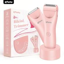 ENSSU 1 Set rosa 2-in-1 multifunktionaler Damen Bikini Trimmer Elektrischer Rasierer Epilierer Hautpflege Schönheitspflege Tool, Dual-Köpfe mit LED-Licht, 1 Stunde Schnellaufladung mit Ladestation, wasserdicht für die Dusche geeignet, passend für Gesicht/Achseln/Arme/Körper/Bikinizone, Geschenkboxverpackung ideal für Muttertag, Valentinstag, Internationaler Frauentag, inklusive Aufbewahrungstasche für einfaches Reisen