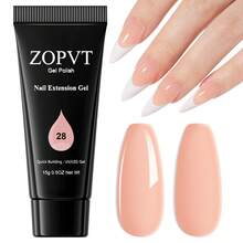 15克 ZOPVT 美甲延长胶，颜色有透明、白色、粉色、裸色、蓝色、绿色，易于使用的美甲沙龙设计用品 - 彩色 - 查看 22