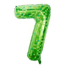 Mtrong Te 1 Stück 40 Zoll mosaik-grüner Zahl-Aluminiumfolie Ballon Geburtstag Hochzeit Spiel Tiere Wald Motiv Party Veranstaltung Dekoration Szenenanordnung