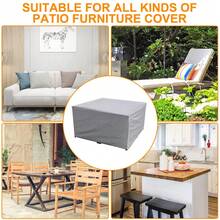 4/2/1PC Heavy Duty Waterproof Garden Patio Furniture Cover Rattan Table Cube Set Outdoor - Silver - View 8