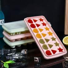 1PC Plastic Ice Cube Trays, Ice Cube Molds, Ice Cube Boxes, Ice-Making Boxes, Covered Ice Cube Trays, Household Ice-Making Molds
