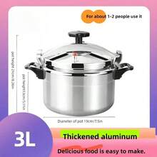 High-Quality Aluminum Alloy Pressure Cooker Available In Multiple Sizes And Models. Multifunctional For Braising, Boiling, And Steaming. Thick Aluminum With Multi-Layer Anti-Explosion Design, No Electricity Needed, Suitable For Gas Stove And Campfire. Essential Cookware For Home Kitchen And Outdoor Camping. - Multicolor - View 4