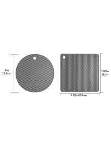 Zestaw 4 silikonowych trójnogów odpornych na ciepło, antypoślizgowych podstawek pod garnki, garnki i patelnie, kuchenne podkładki grzewcze, myte ręcznie silikonowe podkładki, wielofunkcyjne otwieracze do butelek i podstawki, antypoślizgowe podkładki grzewcze, odpowiednie do kuchennych podkładek izolacyjnych, gorących dysków, otwieraczy do butelek, podstawek pod łyżki, silikonowych podkładek (Nordic Grey)