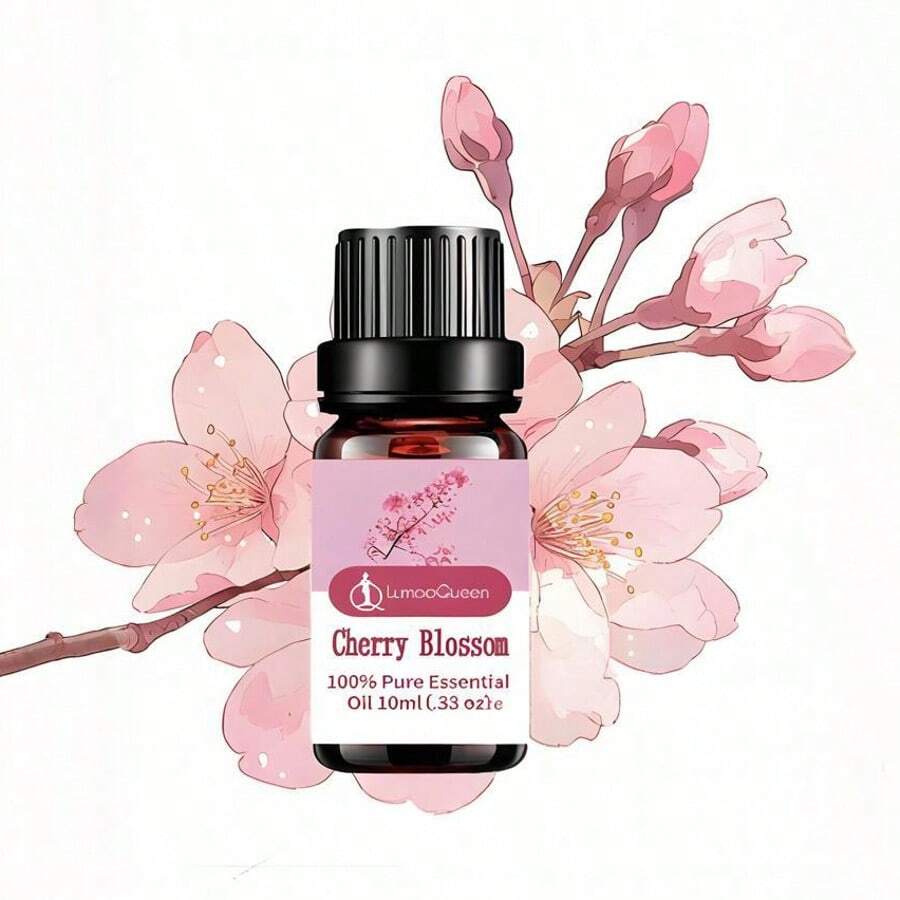 10ml Cherry Blossom Essential Oil, Made From Pure Cherry Blossom Essential Oil, Suitable For Aromatherapy, Humidifiers, Car Aromatherapy, Diffusers, Candle Making, Air Purification, Fresh Air Aromatherapy - Cherry Blossoms - View 1