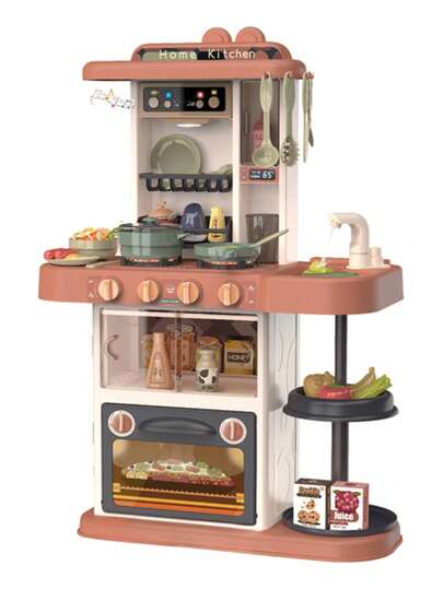 Juguetes Cocina Niños 38pzs 72cm Luz Sonido Agua Vapor Spray