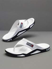 1 Pair Women Wave Massage Flip Flops, Casual Beach Flat Sandals, Summer Sports Thong Slippers
