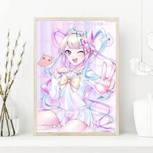 1 peça pôsteres de arte de parede moldura opcional pop needy girl overdose jogo papel branco pôster adesivo de parede chique para sala de estar decoração de bar adesivos de parede de arte