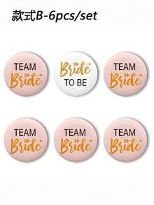 1/6/9/12/13/18pcs Bride-To-Be Badges - Exquisite Metal And Paper Design, Suitable For Wedding Eve Party Decor, Bachelorette Party Favors And Bridal Shower Gifts, Bachelorette Party Decor | Holiday Decor | Exquisite Badge Design, Bachelorette Party Decor - Multicolor - View 4