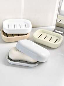 1 Pc Soap Box, TPR Material Lotus Soap Holder, Kitchen Bathroom Universal Punch-Free Household Drain Box Soap Box, Drainage Box Bathroom Accessories, Home Decoration