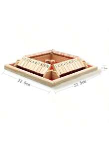 1 Juego de Mesa de Madera, Juego de Mesa Digital Clásico de 4 Paneles con Volteo, Apto para 2-4 Jugadores para Participar al Mismo Tiempo, Simple y Divertido para Fiestas Familiares, Adecuado para Juegos de Mesa de Adultos, Regalos de Halloween y Navidad