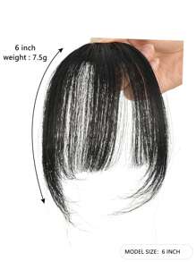 Clip In Air Bangs Thin Fake Fringes Natural Straigth Synthetic Neat Hair Bang Accessories For Girls Invisible Natural 4 Colors