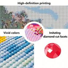 5D钻石画套装，木桶花钻石画，人造钻石刺绣艺术针线活，墙面装饰惊喜礼物，适合生日、圣诞节、万圣节、感恩节