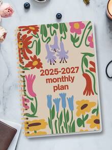 Trees A5 Monthly Planner 2025-2027, Simple Weekly And Monthly Planner Notebook Academic Year Calendar With Notes, 32 Pages, Office & School Supplies, Perfect Gifts - Multicolor - View 3