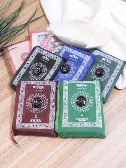 65*100cm Striped Portable Rug Mat With Pouch, Water Resistant, Compass Design, Rama Decorations