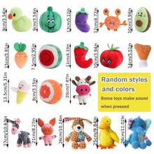 Sets de 5/10 juguetes chillones aleatorios para perros - Juguetes de peluche interactivos para masticar, sin batería requerida, patrones lindos surtidos, adecuado para alivio de la dentición y el aburrimiento, apto para todas las razas y tamaños