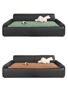 1pc Minimalist Solid Color Plaid Striped Design Sofa Slipcover, Comfortable For Sitting Or Lounging, Suitable For 2-Seater, 3-Seater, 4-Seater And Modular Sofas, All Season Use Chair Office Chair Chair Cushion Cushion Seat Cushion