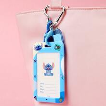 Miniso 史迪奇美食派对系列卡套钥匙扣 史迪奇卡套徽章 可爱女孩门卡套 挂绳男孩信用卡夹证件配件