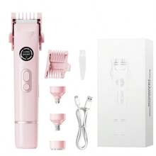 Tosatore elettrico bikini da donna migliorato 4 in 1, uso domestico IPX7 impermeabile, lavabile per tutto il corpo, lame in ceramica, lunga durata della batteria, regalo per compleanni, San Valentino e anniversari, 300mAh