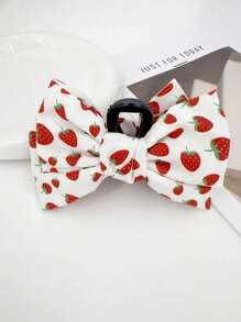 1pc Strawberry, Cherry & Bow Hair Clip, Premium Quality Fruit Design Hair Accessory, Fashionable Versatile Hair Hair Claw Clip Hair Accessories