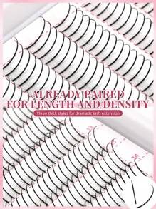 DAIFIYAN 480 Clusters Wispy Spike Lashes Manga Lash Cluster Matte Black Natural Russian Volume Eyelash Extensions 0.07 C D Curl 8-15mm Mixed Tray A/M Shape Premade Wispy Fans Individual False Eyelashes