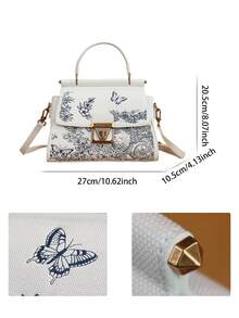 2025新款民族风刺绣手提包小众设计奢华小方包高端品质时尚大容量通勤单肩斜挎包 - 白色 - 查看 12