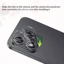 2片防爆玻璃相機鏡頭保護貼，相容於 Honor 400 Lite/400 Pro/400 600、600pro/600lite，3D 全方位保護設計，防刮、易安裝、高畫質成像、表面光滑、防指紋、防眩光，附防指紋塗層 - 無色 - 查看 5