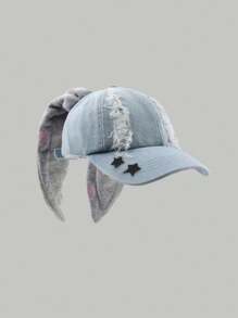 Șapcă de baseball personalizată pentru femei, cu urechi de iepure apocaliptice Y2K, 1 buc., model învechit, stil hip hop