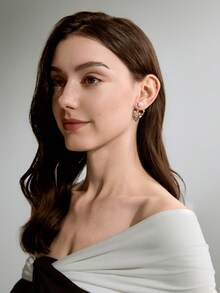 Ohrringe mit Strass-Blumen- und Kunstperlen-Dekor, Valentinstag, Muttertag, Weihnachten, Winterweihnachtsgeschenke - Verschiedenfarbig - Übersicht 1