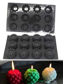 1 Khuôn silicon làm bánh pudding thạch tròn nhỏ, dụng cụ làm bánh brownie phủ xoài mâm xôi kiểu Pháp, khuôn làm bánh vỏ sò Madeleine chịu nhiệt, khuôn nến nhựa xà phòng thủ công tự làm - Nhiều màu - Xem 10