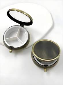 Portable Pill Case, Multi-Functional Moisture-Proof Travel Medicine Box, Suitable For Wallet And Pocket, Cute Metal Pill Organizer Box For Vitamins, Fish Oil And Supplements