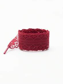 1 Pair Lace Shoe Laces, Cute Ballerina Style White Silk Lace Trim - Cz-lace Lace - View 72