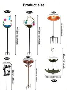 1pc Metal Bird Bath Rack And Feeder With Stakes, Used For Outdoor Garden, Yard, And Lawn Decoration, With Five Sturdy Grip Diameters Inserted Into The Ground - Outdoor Garden Water Features Outdoor Decor Garden Decor Home Decor