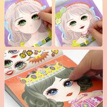 蒙特梭利教育玩具 - 公主装扮贴纸书、安静书、创意 DIY 化妆贴纸套装（适合 3-6 岁女孩）、儿童礼物和玩具 - 彩色 - 查看 9