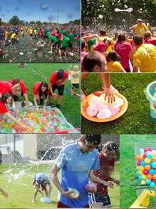 11 Peças Balões de Água de Látex Multicoloridos com Vedação Automática, Enchimento Rápido, Acompanha 1 Adaptador de Enchimento, Adequado para Festa, Jogos, Decoração