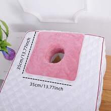 1 pezzo Telo da massaggio spesso e assorbente con foro per il viso, copri-lettino da salone, in materiale morbido e anti-sporco, accessorio essenziale per salone di bellezza e spa