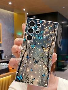 1个森林蝴蝶透明软手机壳，兼容三星Galaxy A04e/12/A13/A14/A34/A50/A52/A53/A54/S21/S22/S23/S24/S25/S25，超强防水防震防摔防刮，国际版，非国内版 - 無色 - 查看 5