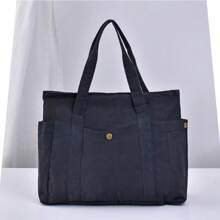 1 peça Bolsa Tote da Moda, Bolsa de Ombro de Canvas Multifuncional, Bolsa de Maternidade e Bebê