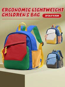 Mochila Fofa Infantil com Alça de Ombro Ajustável para Meninos e Meninas, Mochila Escolar Leve para Crianças com Vários Bolsos, Mochila Pré-Escolar Combinando Cores, Mochila Escolar para Creche e Ensino Fundamental, Mochila à Prova d'Água para Uso Externo, Acampamento, Viagens, Transporte, Escola, Disponível em 3 Cores, Versões Novas e Antigas são Enviadas Aleatoriamente