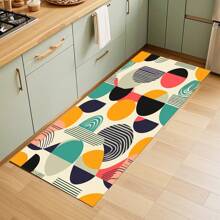 1/2 Piezas Felpudo de cocina minimalista moderno, adecuado para interior/exterior, absorbente de agua y antideslizante, aplicable a dormitorio, baño, cocina, entrada - Decoración del hogar lavable a máquina