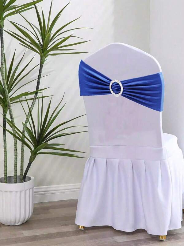 10/20pcs Elastic Chair Sash Bowknot Decor, Suitable For Banquet, Party, Hotel Events Decoration Waist Bands