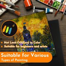 Black Canvas Board For Painting, 12 Pack Multi Size 11x14, 9x12, 8x10, 5x7(3 Of Each), Primed, Acid Free Artist Canvas Panels For Oil Acrylic & Watercolor Paint,Back To School,School Supplies