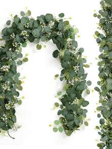 2pcs/1pc Artificial Eucalyptus Babys Breath Greenery Vines, Wedding Table Center Decor, Wedding Background Wall Decor, Wedding Arch Decor, Home Decor Vines, Wedding Party Decorations, Suitable For Weddings, Wedding Parties, Theme Parties