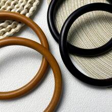 1pc New Wooden Round Ring Handles For DIY Wallets, Handbag Making, Craft Gift Box Handles, Weaving Accessories