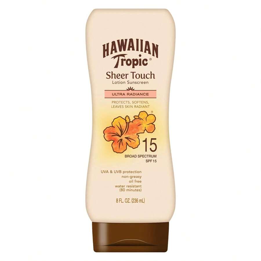 Paquete de 2 de Loción Protectora Solar Hawaiian Tropic Sheer Touch con FPS 50, 8oz | Protector Solar Hawaiian Tropic FPS 50, Bloqueador Solar de Amplio Espectro, Libre de Oxibenzona, 8oz Cada Uno - 8 onzas líquidas (paquete de 3) - Ver 1