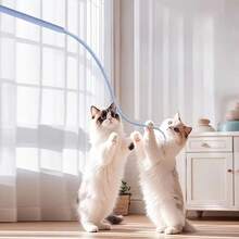 1个逼真硅胶老鼠尾巴替换棒，互动猫玩具，可供猫咪自娱自乐 - 彩色 - 查看 7