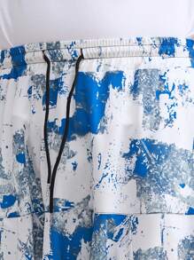 Hawaiianischer Stil Herren Loose Harem Hosen, Sport & Lässig Yoga Hosen, Strand Resort Urlaub