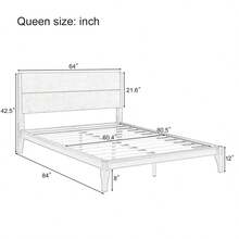 MERAX Mid-Century Modern Queen Size 12 Inch Bamboo Wood Platform Bed With Wood Slat Support, No Box Spring Needed, Easy Assembly,Chocolate - Chocolate-Queen Size - View 4